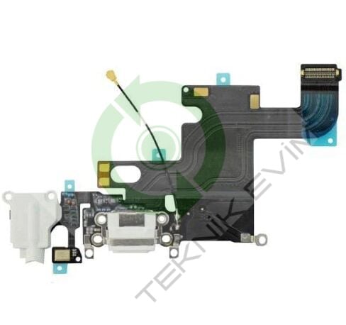 Apple İphone 6 Uyumlu Şarj Mikrofon Kulaklık Bordu Flexi