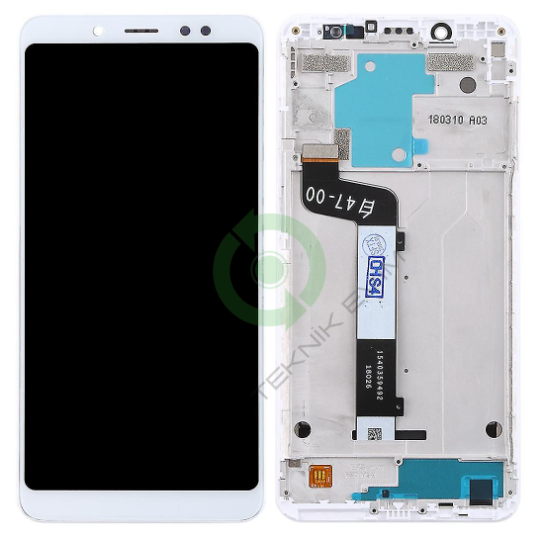 Xiaomi Redmi Note 5 Pro Çıtalı Lcd Dokunmatik Ekran Beyaz