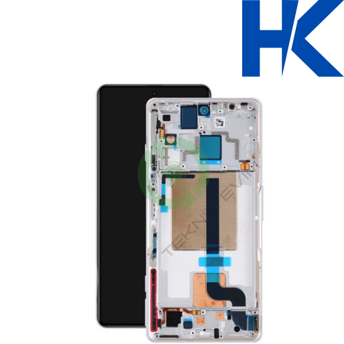 Xiaomi Poco F4 Gt HK Orjinal Çıtalı Lcd Dokunmatik Ekran Beyaz