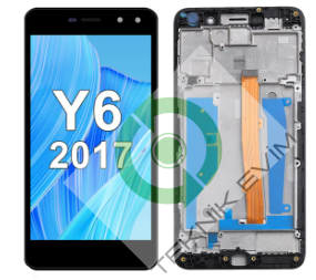 Huawei Y6 2017 Çıtalı Lcd Ekran Dokunmatik Siyah