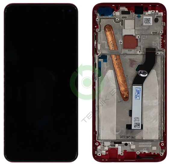 Xiaomi Redmi K30 5G Çıtalı Lcd Dokunmatik Ekran M1912G7BE, M1912G7BC Kırmızı