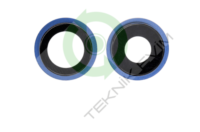 Apple | iPhone 12 Mini | Çıtalı Arka Kamera Camı Lensi |Mavi