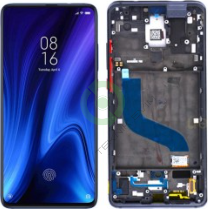 Xiaomi Mi 9T Çıtalı Lcd Dokunmatik Ekran M1903F10G Mavi