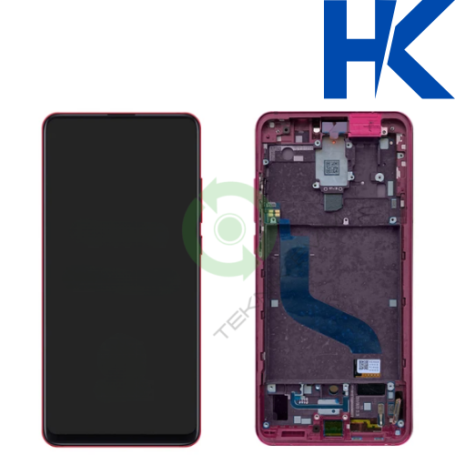 Xiaomi Mi 9T HK Orjinal Çıtalı Lcd Dokunmatik Ekran M1903F10G Kırmızı