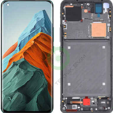 Xiaomi Mi 11 Ultra Çıtalı OLED Lcd Dokunmatik Ekran Siyah