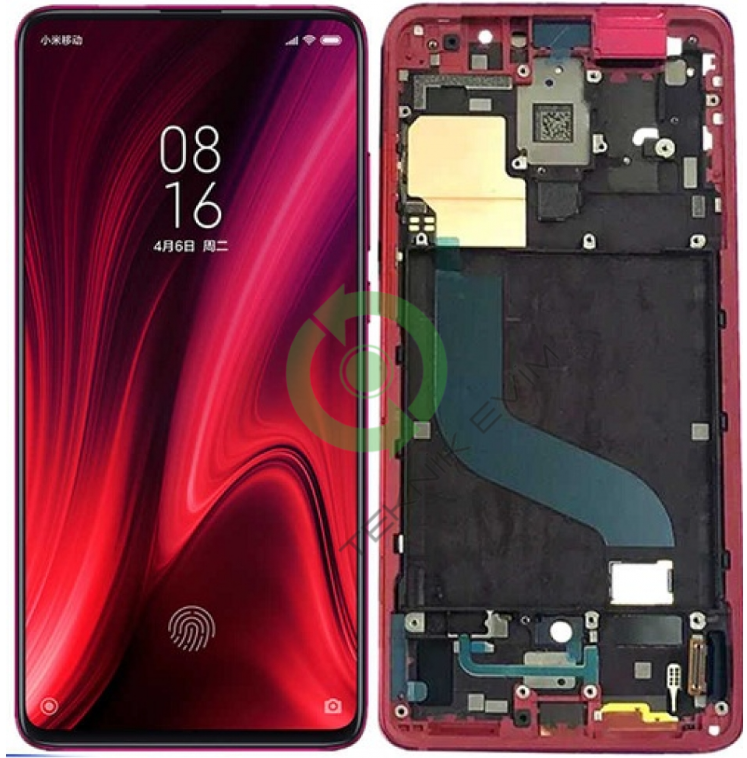 Xiaomi Mi 9T Pro Çıtalı OLED Lcd Dokunmatik Ekran Kırmızı