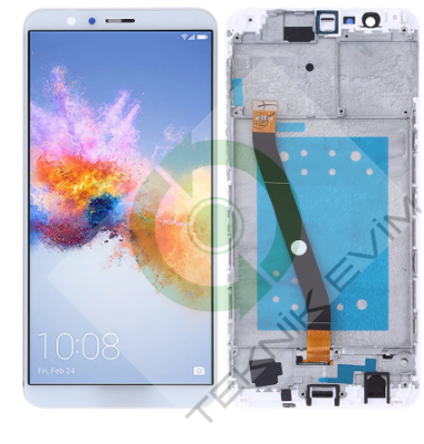 Huawei Honor 7X Çıtalı Lcd Ekran Dokunmatik Beyaz