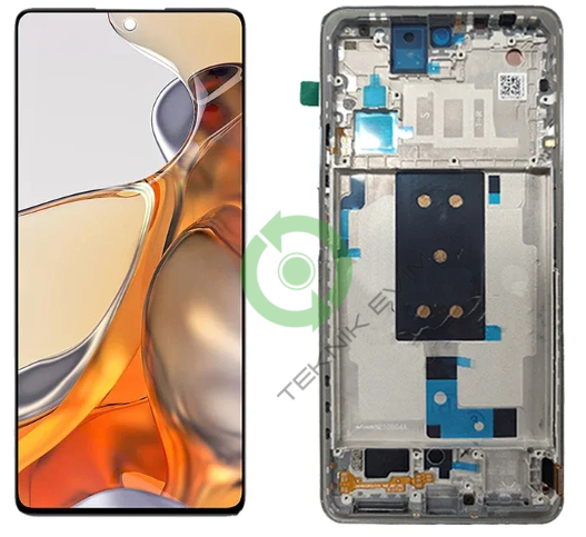 Xiaomi Mi 11T Çıtalı Lcd Dokunmatik Ekran Siyah
