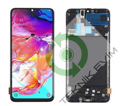 Samsung A70 SM-A705F Çıtalı Lcd Ekran Dokunmatik Tam Boyutlu OLED