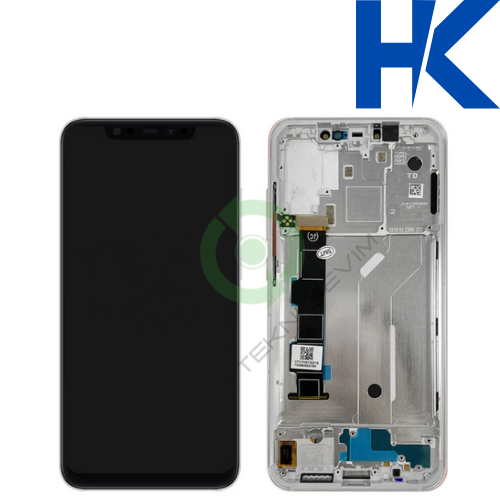 Xiaomi Mi 8 HK Orjinal Çıtalı Lcd Dokunmatik Ekran Beyaz