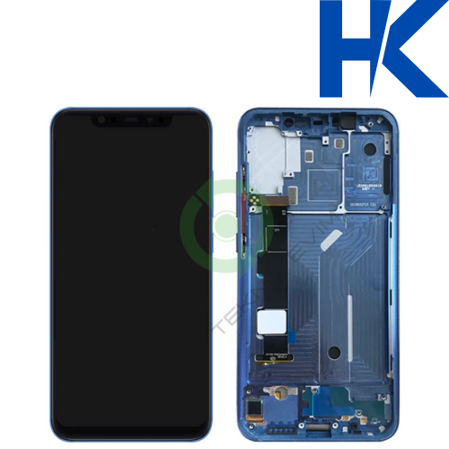 Xiaomi Mi 8 HK Orjinal Çıtalı Lcd Dokunmatik Ekran Mavi