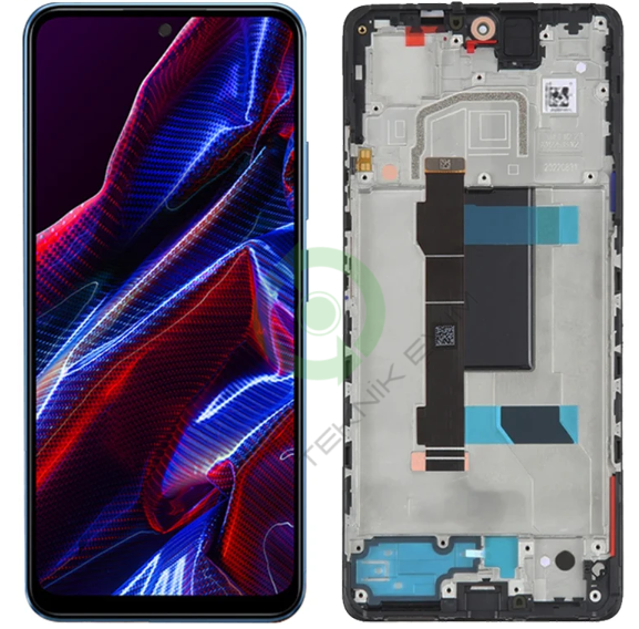 Xiaomi Poco X5 Pro 5G Çıtalı Lcd Dokunmatik Ekran Siyah 22101320G,22101320I