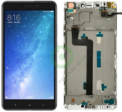 Xiaomi Mi Max Çıtalı Lcd Dokunmatik Ekran Beyaz