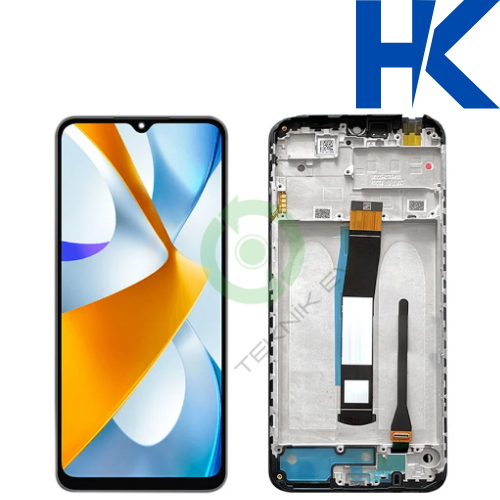 Xiaomi Poco C40 HK Çıtalı ORJİNAL Lcd Dokunmatik Ekran Siyah
