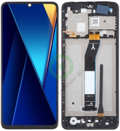 Xiaomi Poco C65 Çıtalı Lcd Dokunmatik Ekran Siyah