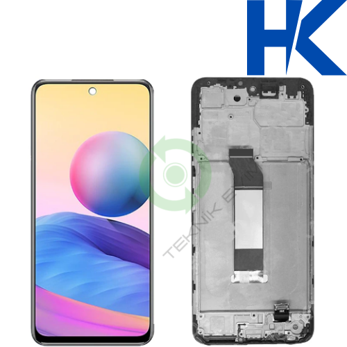 Xiaomi Poco M3 Pro (5G) Çıtalı HK ORJİNAL Lcd Dokunmatik Ekran Siyah