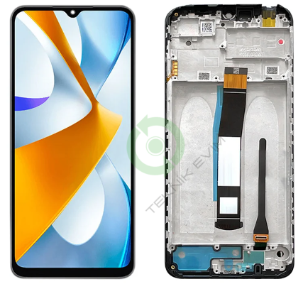 Xiaomi Poco C40 Çıtalı Lcd Dokunmatik Ekran Siyah