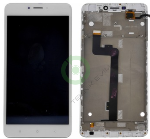 Xiaomi Mi Max 2 Çıtalı Lcd Dokunmatik Ekran Beyaz