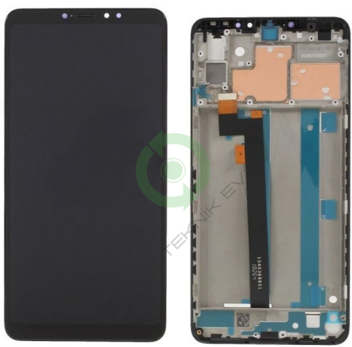 Xiaomi Mi Max 3 Çıtalı Lcd Dokunmatik Ekran Siyah