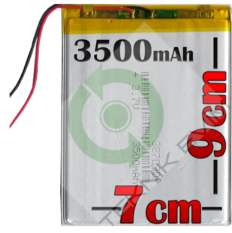 3500mAh 3.7v Batarya Pil