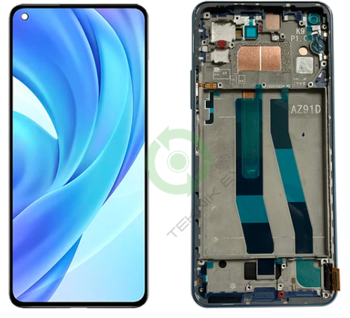 Xiaomi Mi 11 Lite 5G Ne OLED Çıtalı Lcd Dokunmatik Ekran Mavi
