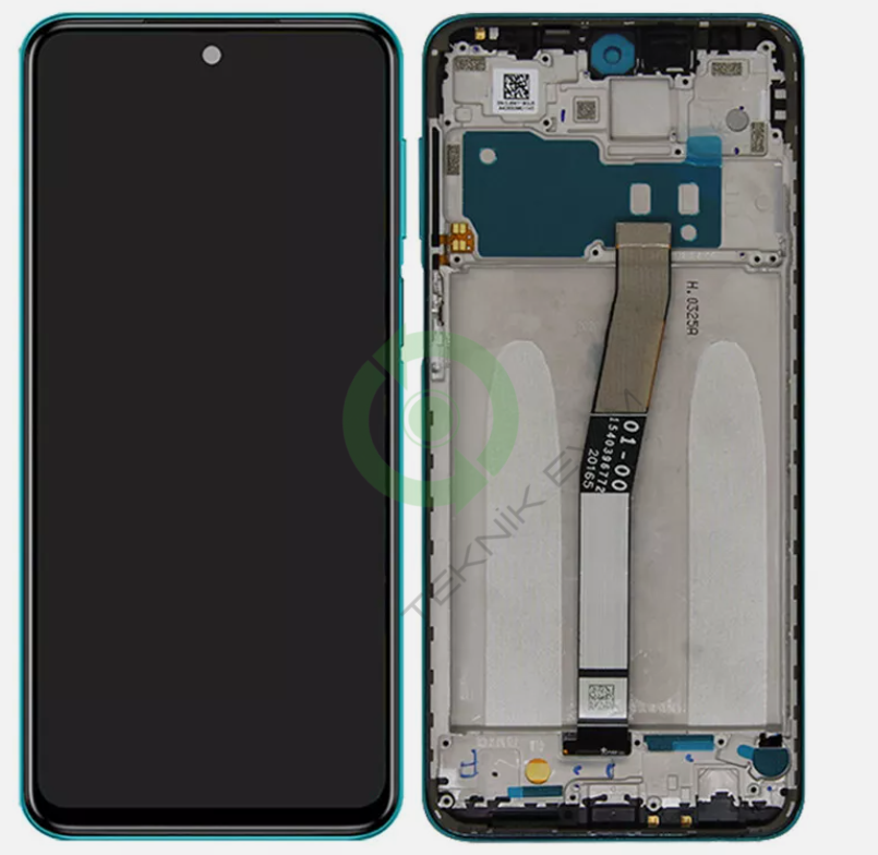 Xiaomi Redmi Note 9s Çıtalı Lcd Dokunmatik Ekran Yeşil