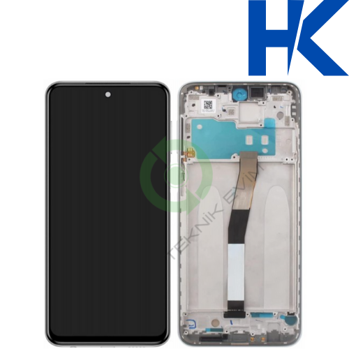 Xiaomi Redmi Note 9 Pro Çıtalı HK ORJİNAL Lcd Dokunmatik Ekran Gümüş