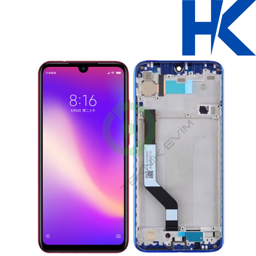 Xiaomi Redmi Note 7 HK Orjinal Çıtalı Lcd Dokunmatik Ekran M1901F7G Mavi