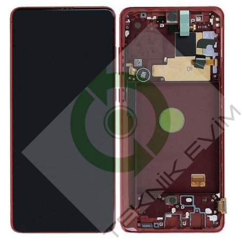 Samsung Galaxy Note 10 Lite SM-N770F Çıtalı Lcd Ekran Dokunmatik Kırmızı
