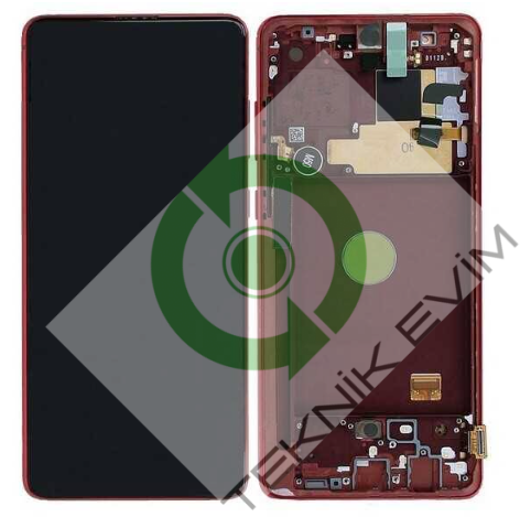 Samsung Galaxy Note 10 Lite SM-N770F Orjinal Çıtalı Lcd Ekran Dokunmatik Kırmızı