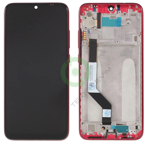 Xiaomi Redmi Note 7 Pro Çıtalı Lcd Dokunmatik Ekran Kırmızı