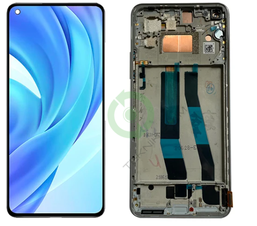 Xiaomi Mi 11 Lite  Çıtalı OLED Lcd Dokunmatik Ekran Beyaz