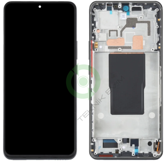 Xiaomi 12T Çıtalı Lcd Dokunmatik Ekran Siyah