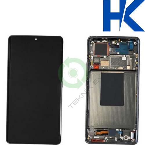 Xiaomi Mi 12 Lite Ne 5G HK Orjinal Çıtalı Lcd Dokunmatik Ekran Siyah
