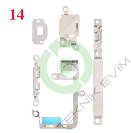 Apple İphone 14 Anakart İç Metal Kapakları Braket Seti