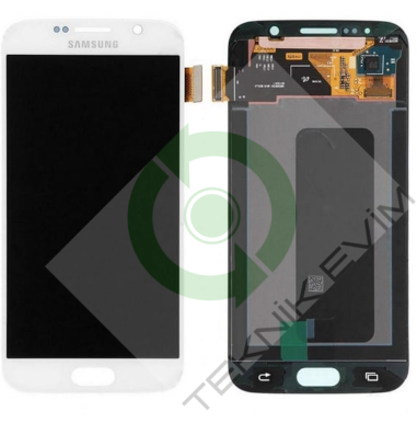Samsung Galaxy S6 SM-G920F Orjinal Lcd Ekran Dokunmatik Beyaz