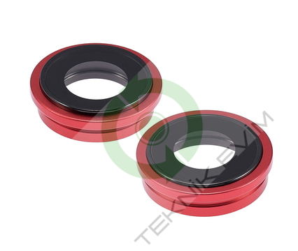 Apple İphone 14 Çıtalı Arka Kamera Camı Lensi Kırmızı