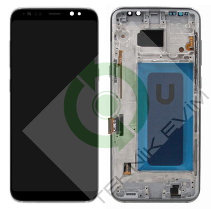 Samsung Galaxy S8 Plus SM-G955F Çıtalı Lcd Ekran Dokunmatik Beyaz