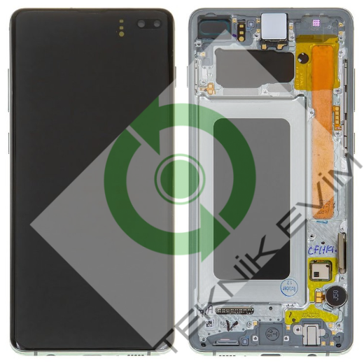 Samsung Galaxy S10 Plus SM-G975F Orjinal Çıtalı Lcd Ekran Dokunmatik Yeşil