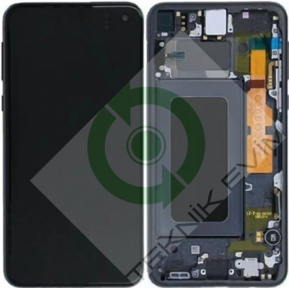 Samsung Galaxy S10E SM-G970F Çıtalı Lcd Ekran Dokunmatik Siyah