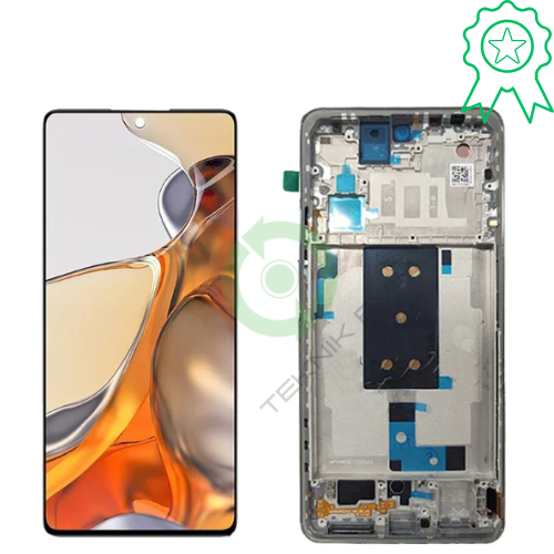 Xiaomi Mi 11T Pro Çıtalı Orjinal Lcd Dokunmatik Ekran Siyah