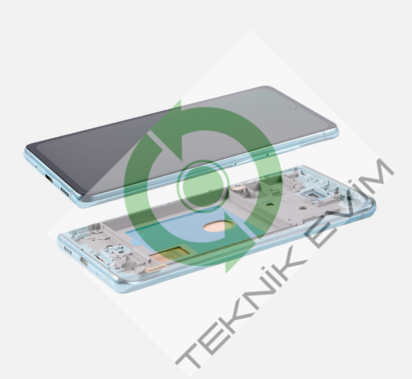 Samsung Galaxy S20FE SM-G780F Çıtalı Lcd Ekran Dokunmatik Mavi
