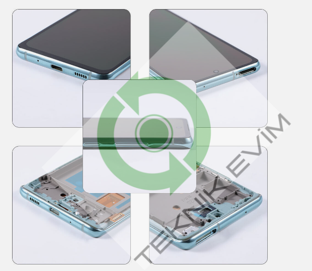 Samsung Galaxy S20FE SM-G780F Çıtalı Lcd Ekran Dokunmatik Mavi