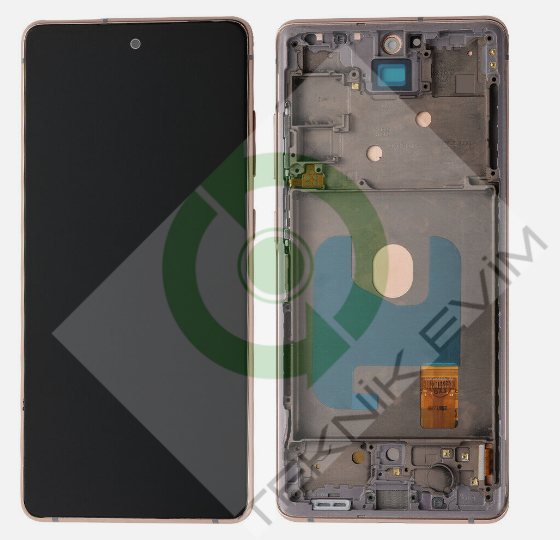 Samsung Galaxy S20FE SM-G780F Çıtalı Lcd Ekran Dokunmatik Turuncu