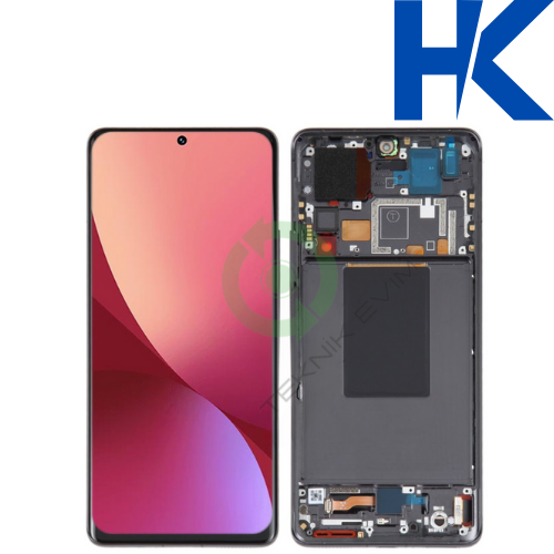 Xiaomi 12 HK Orjinal Çıtalı Lcd Dokunmatik Ekran Siyah