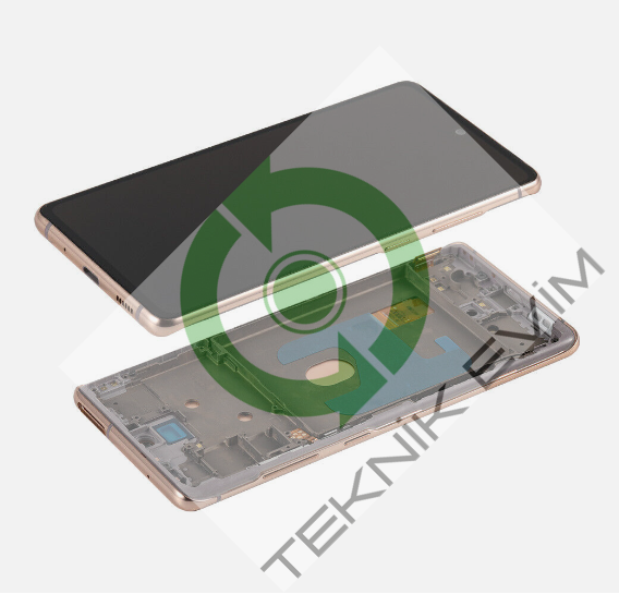 Samsung Galaxy S20FE 5G SM-G781F Orjinal Çıtalı Lcd Ekran Dokunmatik Turuncu