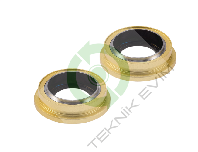 Apple İphone 14 Plus Çıtalı Arka Kamera Camı Lensi Sarı