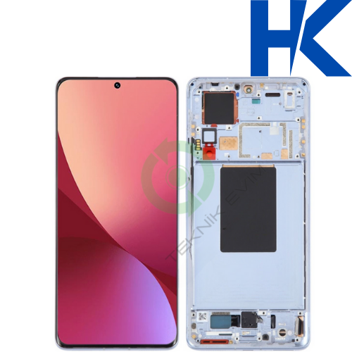Xiaomi 12 HK Orjinal Çıtalı Lcd Dokunmatik Ekran Mavi