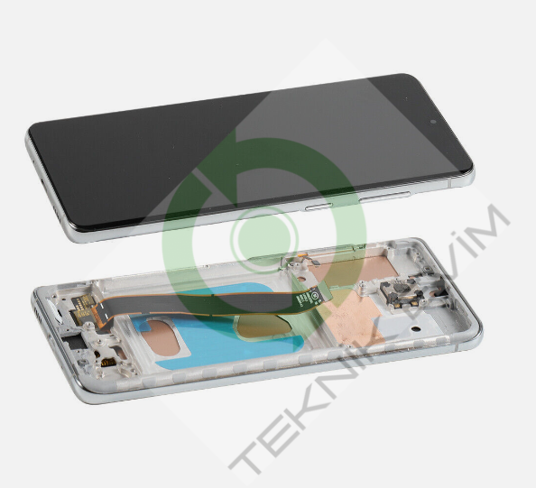 Samsung Galaxy S20 SM-G980F G981F Orjinal Çıtalı Lcd Ekran Dokunmatik Beyaz