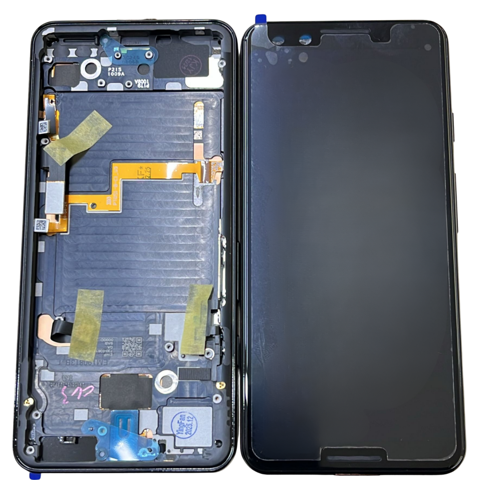 Google Pixel 3 Çıtalı OLED Lcd Dokunmatik Ekran Siyah